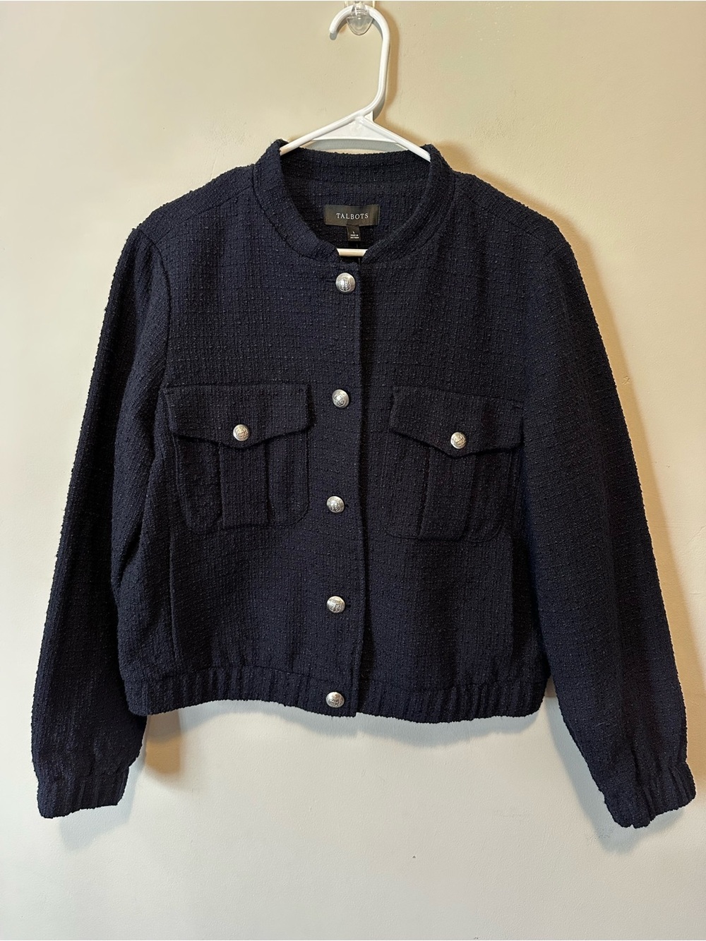 Talbots TWEED BOMBER JACKET NWT Size L - Picture 4 of 12